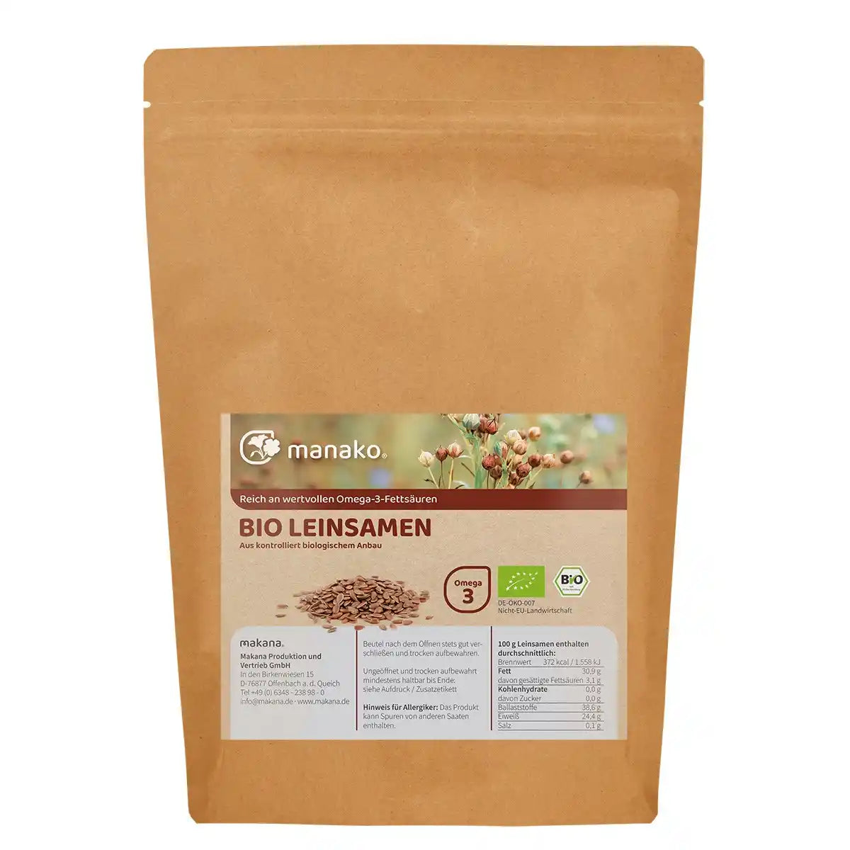 leinsamen aufbewahrung BIO Leinsamen, ganz 500 g