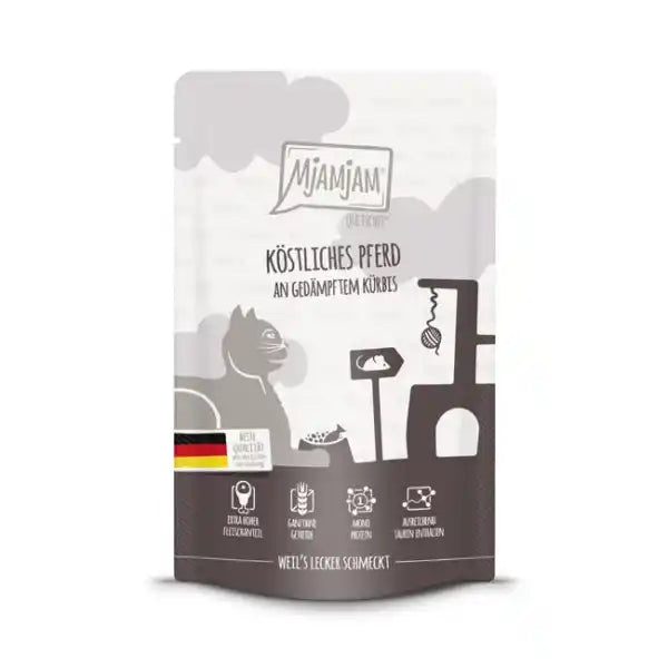 Quetschie- köstliches Pferd an gedämpftem Kürbis 300g