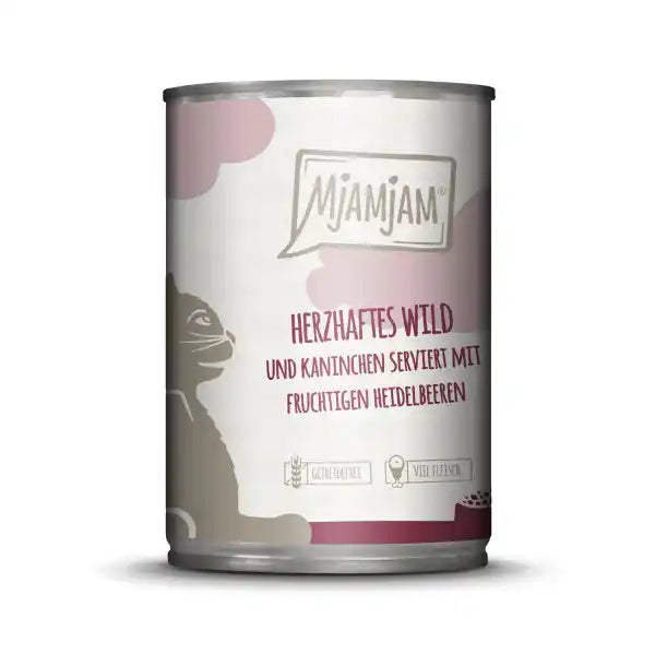 Herzhaftes Wild & Kaninchen mit fruchtigen Heidelbeeren 400g
